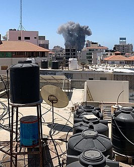 Israeli bombing of civilian neighborhoods in the Gaza Strip on 14 May