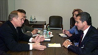 President Vladimir Putin and President Ernesto Zedillo in New York City; September 2000.