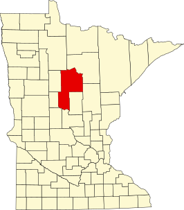 Locatie van Cass County in Minnesota