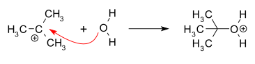 Recombination of carbocation with a nucleophile