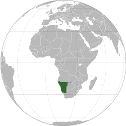 Namibia (orthographic projection)