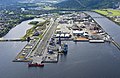 Orkanger havn og industristedet Grønøra. Foto: Åge Hojem, Trondheim havn