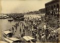 A bathing ghat in Calcutta, 1880s