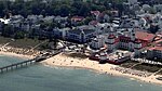 Luftbild mit Binzer Strand und Seebrücke