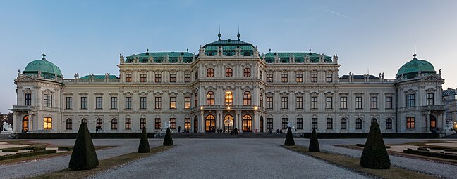 Upper Belvedere, Vienna, by Johann Lukas von Hildebrandt, 1717–1723[45]