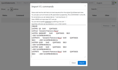 Cut-and-paste the cells directly into the QS import window