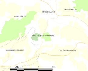 Poziția localității Saint-Maurice-sur-Huisne