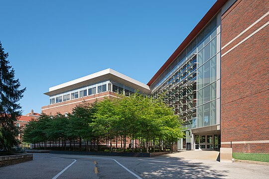 Neil Armstrong Hall of Engineering at Purdue University in the summer of 2016.