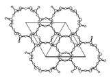 Abb. 2: Projektion der Cancrinitstruktur entlang der kristallographischen c-Achse