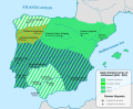 Image 39Areas of the Roman province of Hispania occupied by the barbarian people c. 409–429 (from History of Portugal)