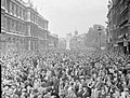 Image 29People gathered in Whitehall to hear Winston Churchill's victory speech, 8 May 1945. (from History of London)