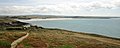 L'anse de Kervijen et la plage de Sainte-Anne-la-Palud vues depuis la pointe située au nord-ouest de l'anse de Ty Mark.