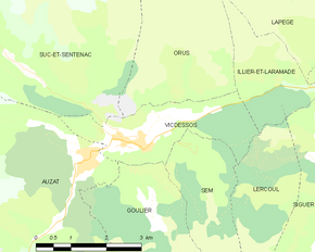 Poziția localității Vicdessos