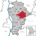 Lage im Landkreis Aichach-Friedberg