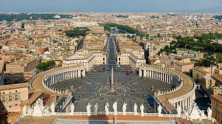 St. Peter's Square, Rome, by Gian Lorenzo Bernini, 1656–1667[27]