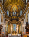 Mosaico neo-bizantino di Cristo Pantocratore, abside della navata centrale della Cattedrale di San Paolo chiesa madre della diocesi anglicana di Londra.