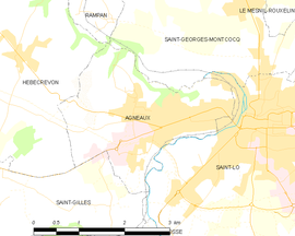 Mapa obce Agneaux