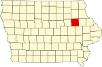 State map highlighting Buchanan County