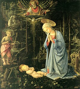 Adoration dans la forêt, 1459, Berlin, Gemäldegalerie.