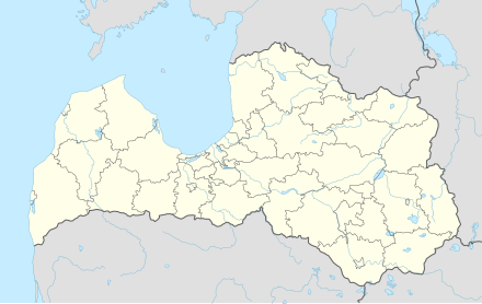 Locations of the 2016 Latvian Higher League teams