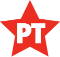 Emblema del Partido dos Trabalhadores brasiler.