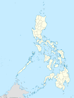 Mapa konturowa Filipin, po prawej znajduje się punkt z opisem „Sorsogon”