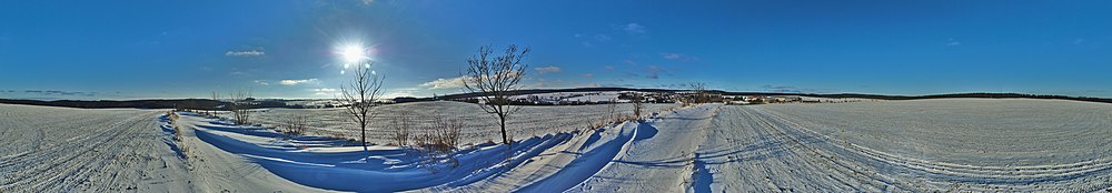 360° panoramatický pohled na obce Protivanov, Buková a okolí