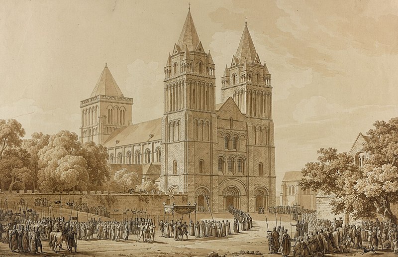 File:Official reception of queen Matilda of England in front of the Abbaye aux Dames, Caen.jpg