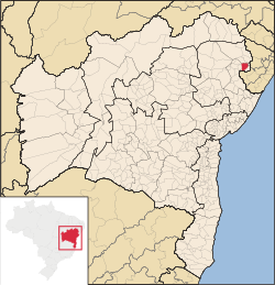 Localização de Adustina na Bahia