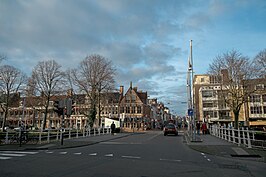 Ebbingebrug met op de achtergrond de Nieuwe Ebbingestraat