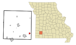 Location of Marionville, Missouri