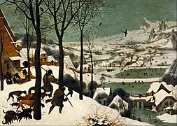 Los cazadores en la nieve, de Brueghel el Viejo, 1565.