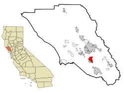 Location in Sonoma County and the U.S. state of California