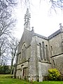 Plomodiern : chapelle Saint-Corentin, le clocher et la façade ouest.