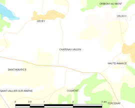 Mapa obce Chatenay-Vaudin