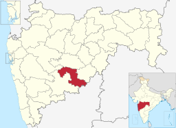 Osmanabaddistriktets läge i Maharashtra.