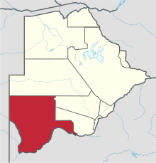 Location within Botswana