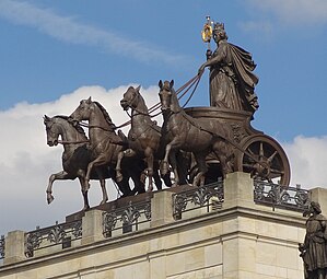 Brunszwicka Kwadryga (Braunschweiger Quadriga) na dachu Braunschweiger Schloss (autor rekonstrukcji: Artur Wochniak)