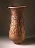 Ceremonial vessel; 2600–2450 BC; terracotta with black paint; 49.53 × 25.4 cm; Los Angeles County Museum of Art (US)