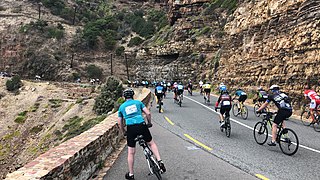 Course cycliste au Chapman's Peak.