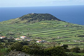 Pico Matias Simão an ancient volcanic spatter cone located near the coast of Altares