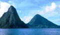 The Pitons (offshore view; World Heritage Site)