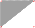 En accolant au triangle rectangle gris un autre triangle isométrique suivant l'hypoténuse, on obtient un rectangle.