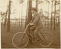 Gentleman on a 1920s roadster, Germany.