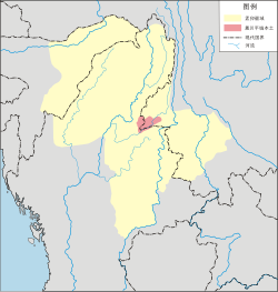 Territory of Mong Mao in the heyday of Si Kefa period (1360)