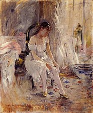 Jeune Fille enfilant son bas, 1880, collection privée.