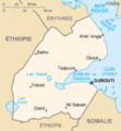 Carte du Djibouti Same map in French