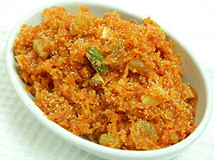 Gajar ka halwa, un desert indian