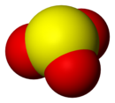 Il modello 3D Van der Waals di uno ione solfito