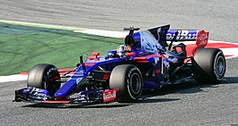 Carlos Sainz jr. in de STR12 op het Circuit de Barcelona-Catalunya.